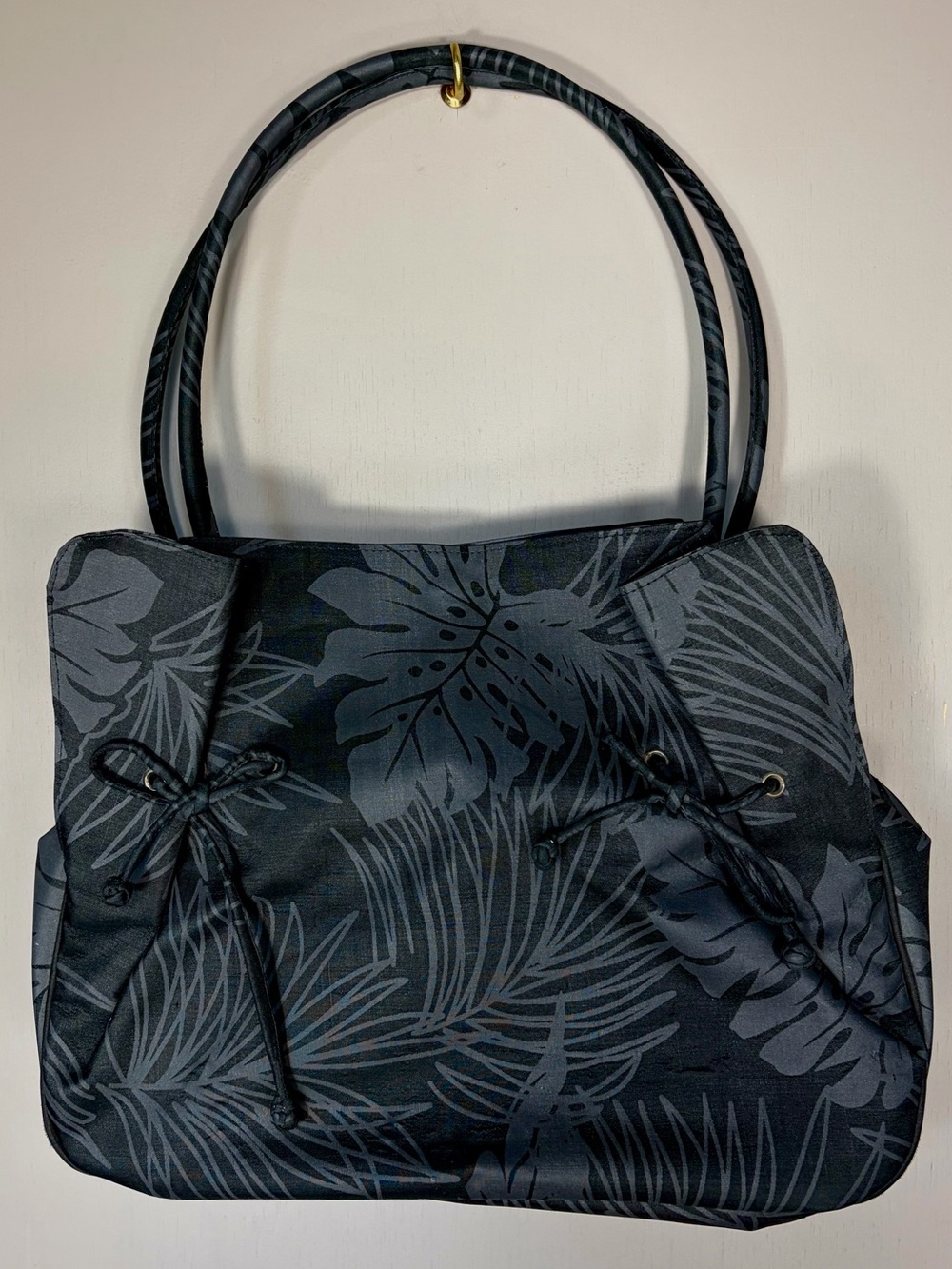 100% Silk TA PROHM Tropical-Print Shoulder Bag